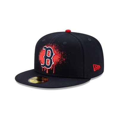 Sapca New Era Boston Red Sox MLB Drip Front 59FIFTY Fitted - Albastri